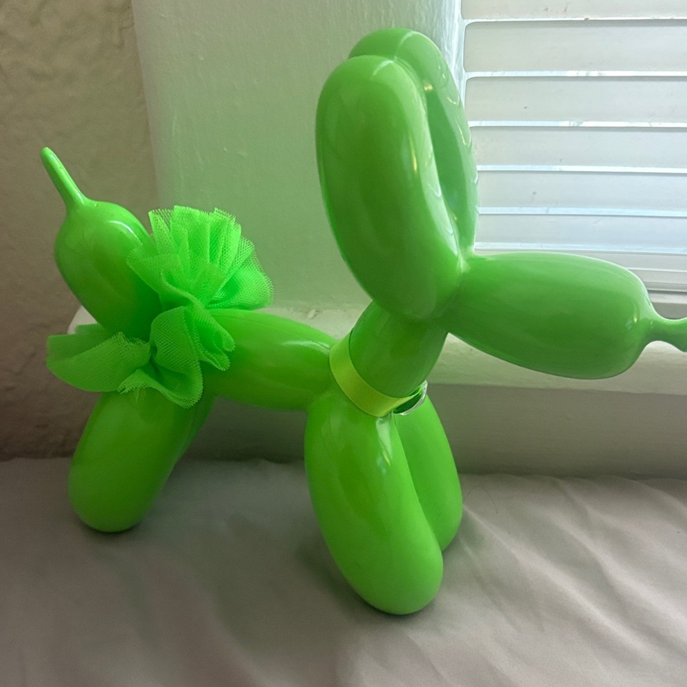 Green Balloon Dog Sculpture